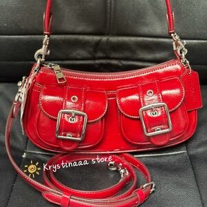 Coach CBJ01 Ashton Leather Shoulder Bag Crossbody in Dark Cardinal NWT